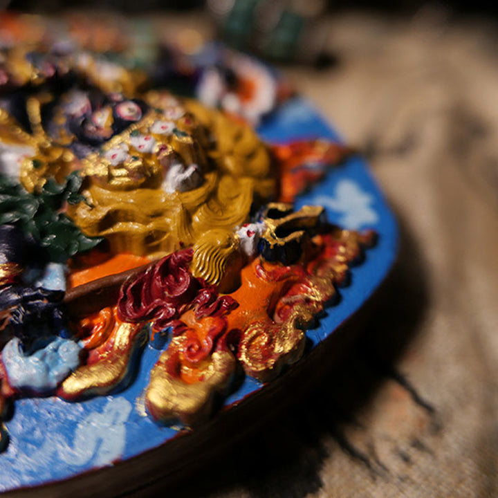 Buddha Stonesミニ大黒天 富の神 仏 チベット 粘土 静寂 家の装飾 - image 3