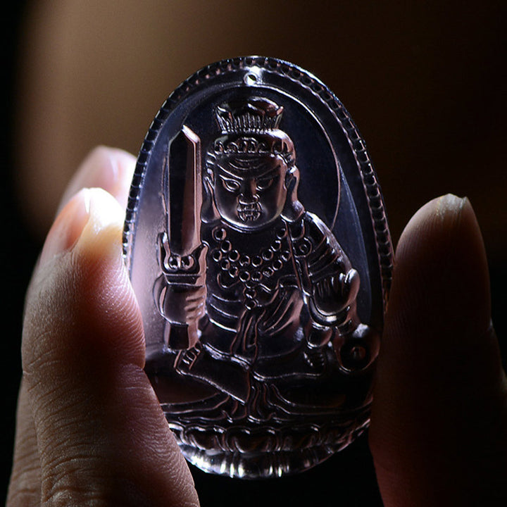 Buddha Stones、十二支、黒曜石のお守りネックレス