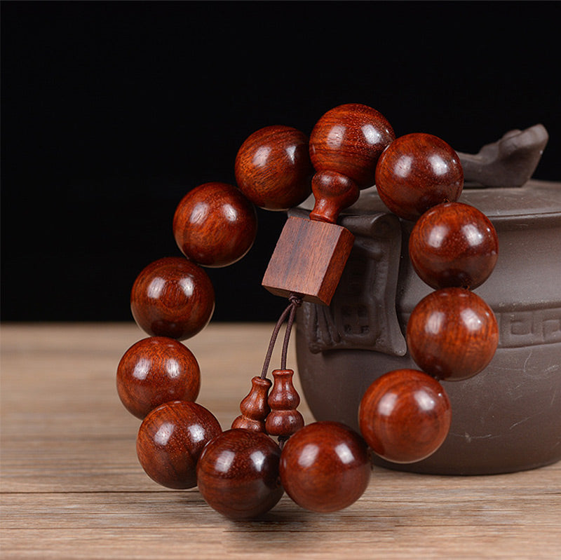 Buddha Stonesチベット小葉赤檀リラクゼーションブレスレット
