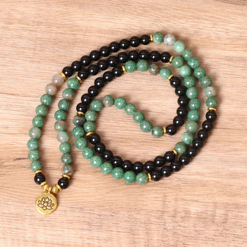 Buddha Stones108個入り 天然瑪瑙Malaヒーリングブレスレット