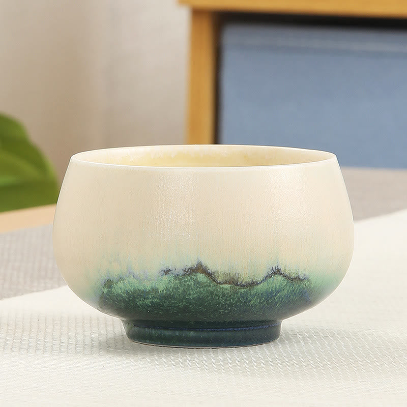 Buddha Stonesクリエイティブグリーンセラミックティーカップカンフーティーカップ