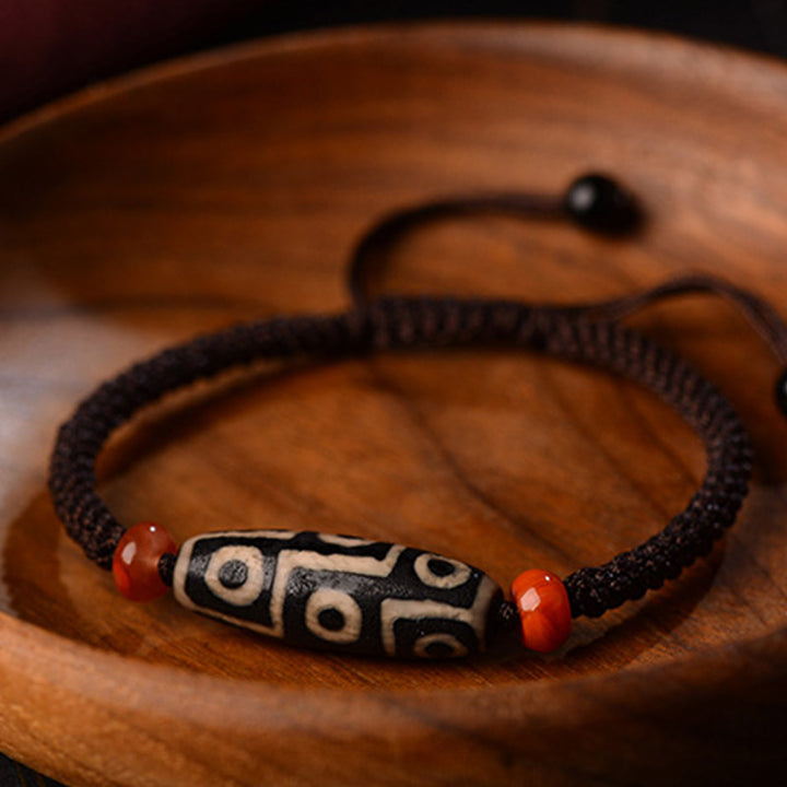Buddha Stonesチベット九眼ビーズ繁栄紐ブレスレット