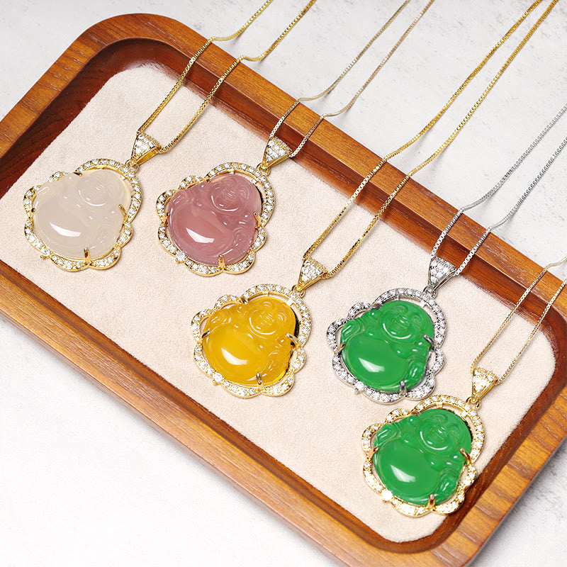 Buddha Stones ラッキースマイル仏様ネックレス／幸運お守り - image 5