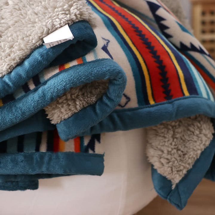 Buddha Stonesの幾何学模様の温かみのあるソフトなベッドスローブランケット - image 14