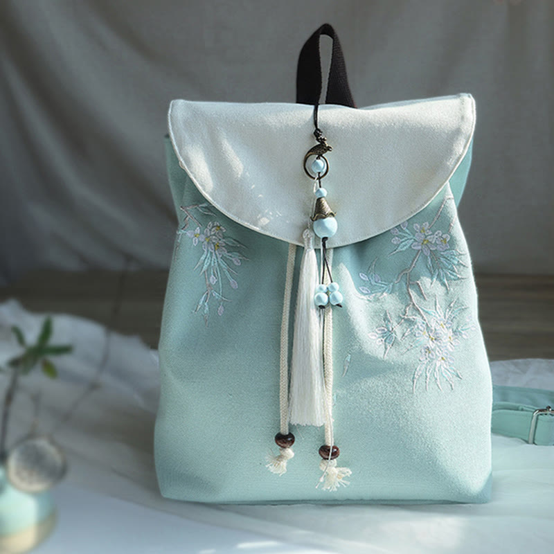 Buddha Stonesハンドメイド刺繍入り大容量キャンバスバックパック - image 11