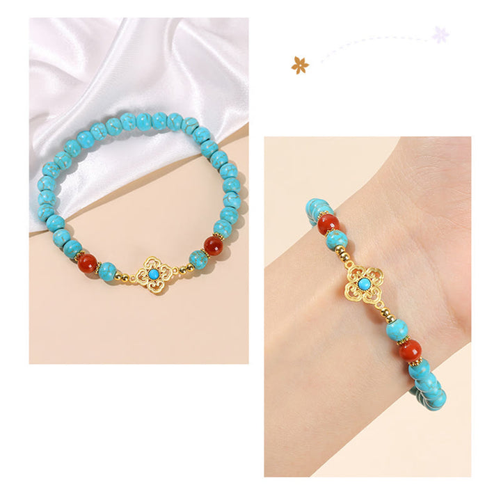 Buddha Stonesターコイズビーズ プロテクション バランスブレスレット