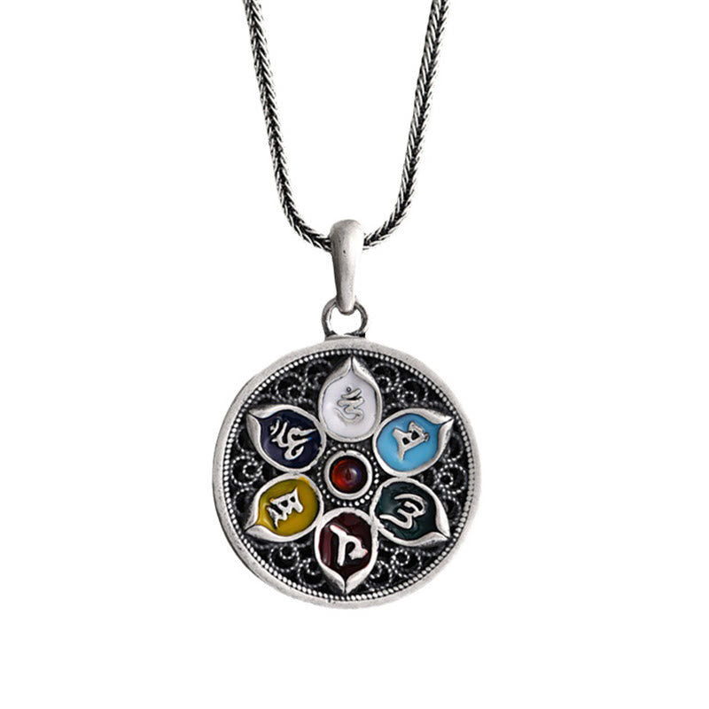 Buddha Stonesチベットオーム・マニ・パドメ・フム純度ネックレスペンダント - image 10