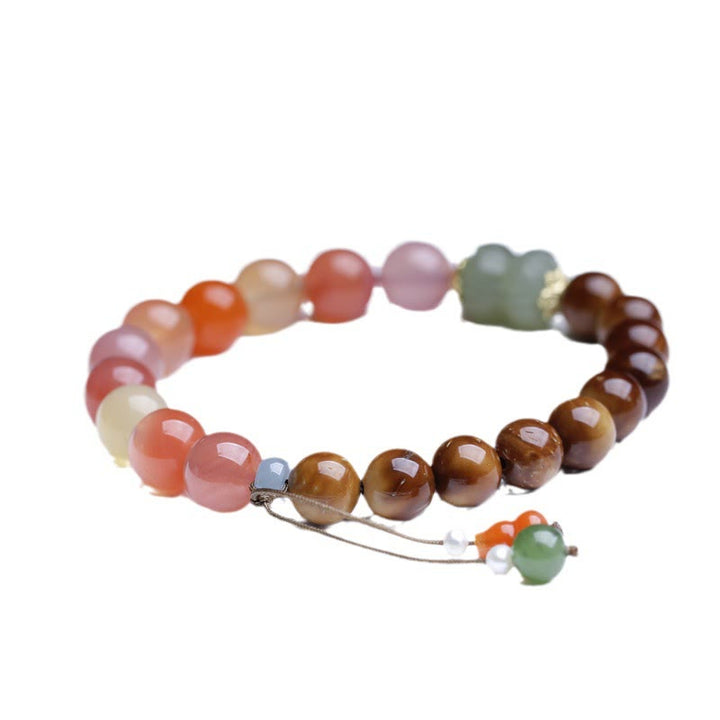 Buddha Stonesクカシード 燕元瑪瑙 和田翡翠 富貴守護ブレスレット