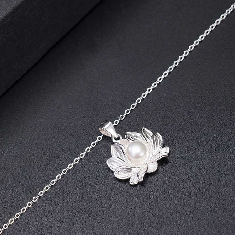 Buddha Stones925スターリングシルバー ロータスフラワーパール ウェルスネックレスペンダント - image 8