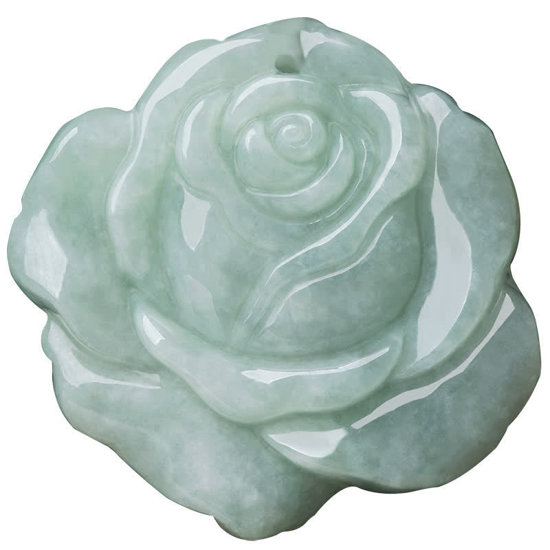 Buddha Stones蓮の模様 翡翠 豊穣 繁栄 ネックレス ストリングペンダント
