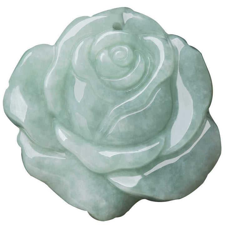 Buddha Stones蓮の模様 翡翠 豊穣 繁栄 ネックレス ストリングペンダント