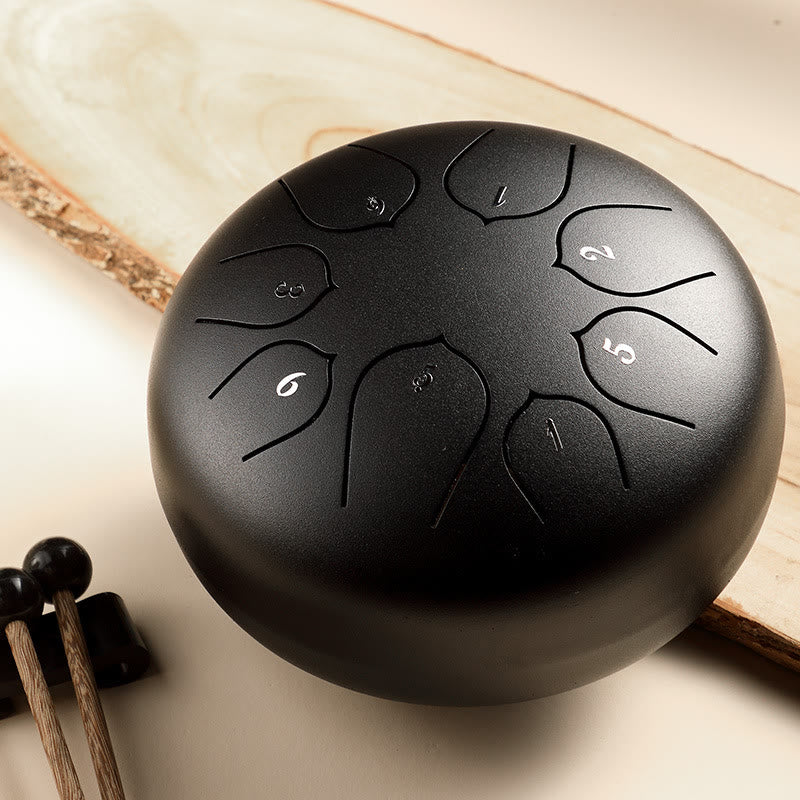 Buddha Stonesスチールタンドラム サウンドヒーリング瞑想 ロータスパターン ドラムキット 8ノート 6インチ 打楽器