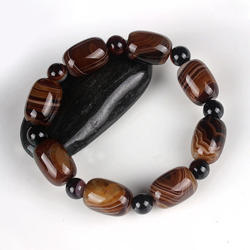 Buddha Stones天然サードニクス 勇気と幸福のブレスレット