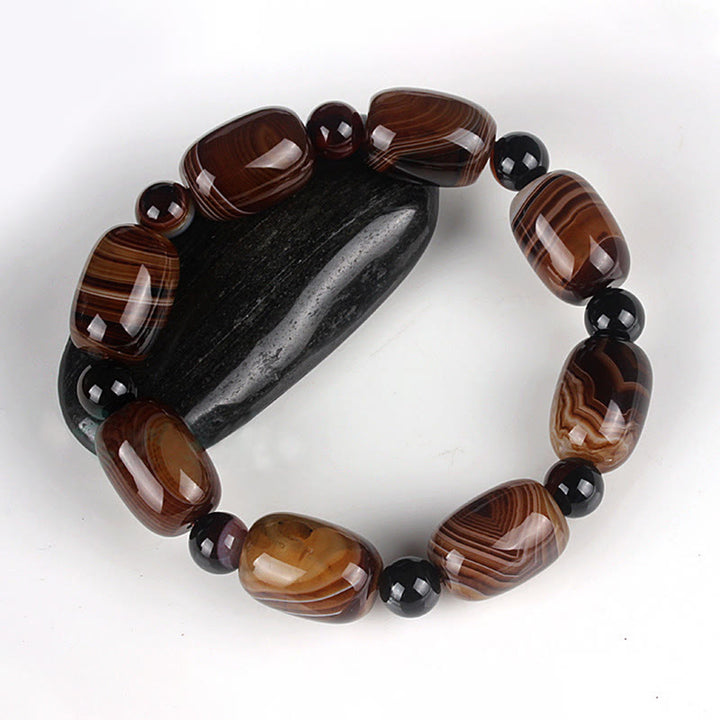Buddha Stones天然サードニクス 勇気と幸福のブレスレット