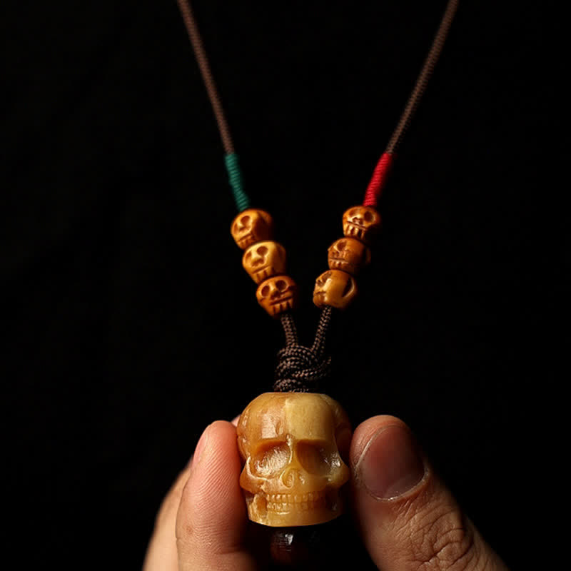 Buddha Stonesチベットラクダ骨の頭蓋骨 屍の王 森林保護のネックレスペンダント
