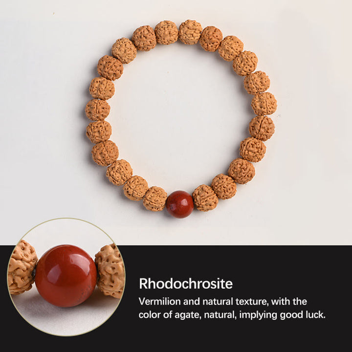 Buddha Stonesチベット ルドラークシャ 菩提樹 富と縁起のブレスレット