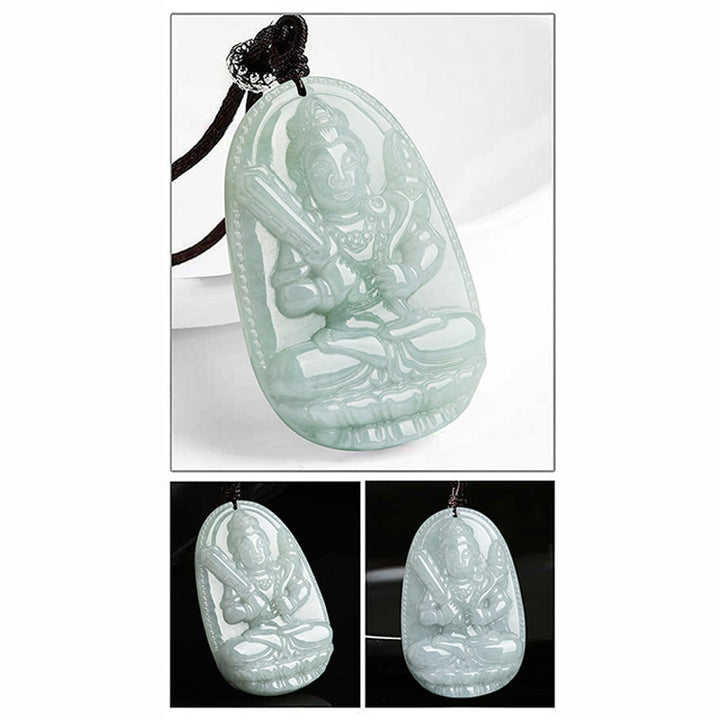 Buddha Stones十二支誕生仏翡翠 富と繁栄のネックレスペンダント - image 4