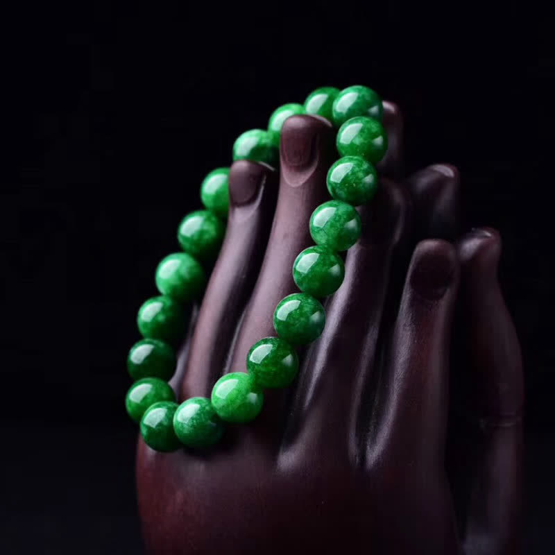 Buddha Stonesシアン翡翠ビーズ 穏やかなハーモニーブレスレット