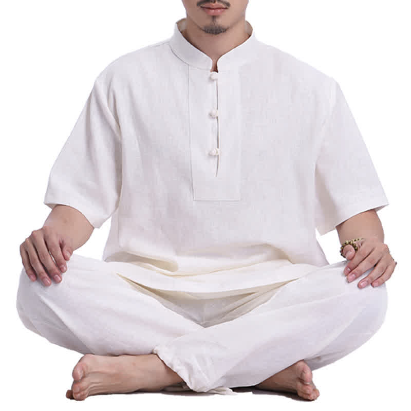 Buddha Stonesスピリチュアル 禅 瞑想 祈り 練習 コットン リネン 衣類 メンズ セット - image 17