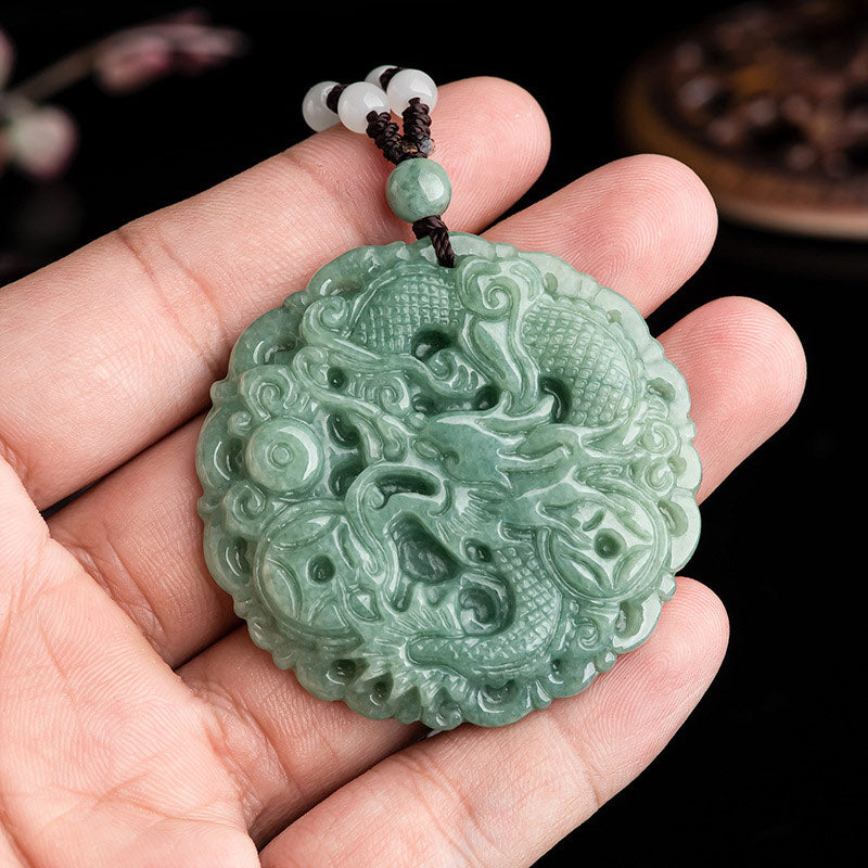 Buddha Stones十二支 龍 翡翠幸運繁栄ネックレス ストリング ペンダント - image 5