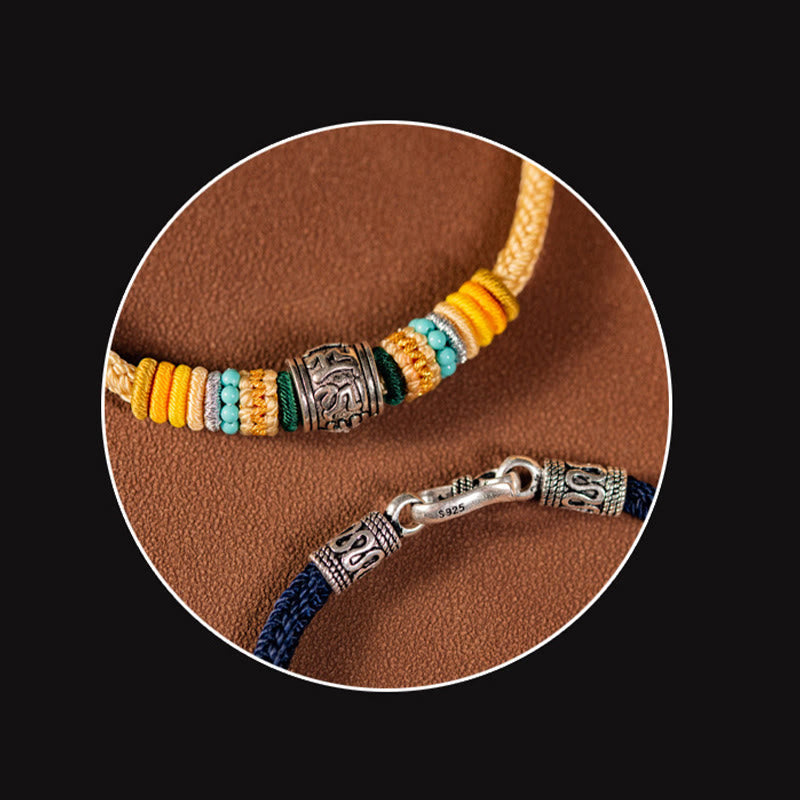 Buddha Stonesハンドメイド925スターリングシルバーチベットオーム・マニ・パドメ・フムピュリティ編みブレスレット - image 13