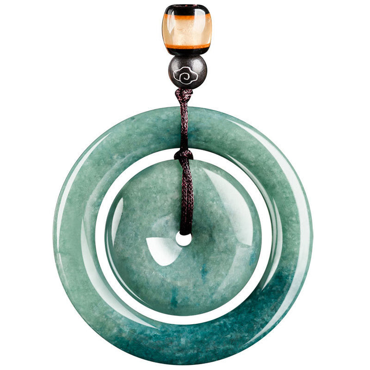 Buddha Stones天然丸玉平和バックル幸運繁栄ネックレスペンダント