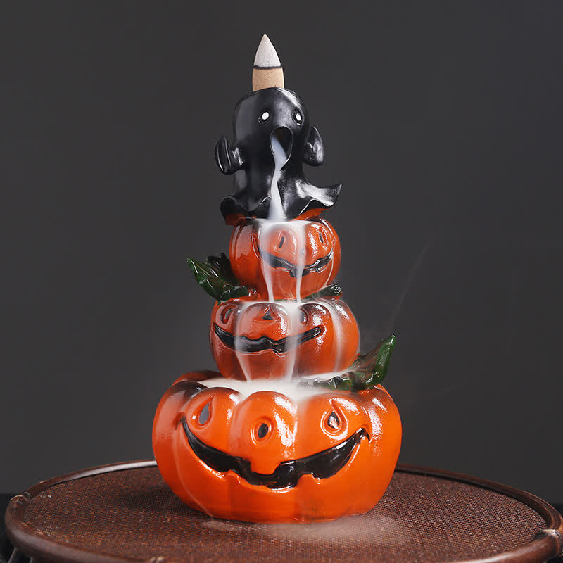 ハロウィンカボチャゴースト樹脂逆流煙噴水香炉装飾