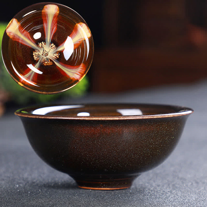 Buddha Stonesカラフル セラミック ティーカップ ホームオフィス ティーカップ - 赤い花 - image 52