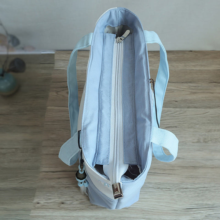 梨花 梅 桃の花 竹刺繍 キャンバス 大容量 ショルダーバッグ トートバッグ - image 9