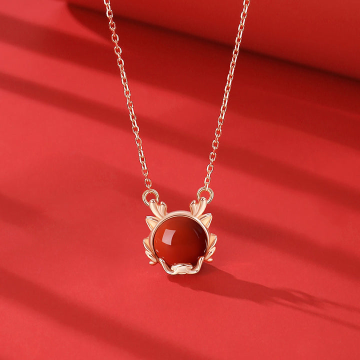 ❗❗❗フラッシュセール -Buddha Stones925 スターリングシルバー 龍年 辰砂 赤瑪瑙 龍守護ブレスレット ネックレス ペンダント イヤリング リング