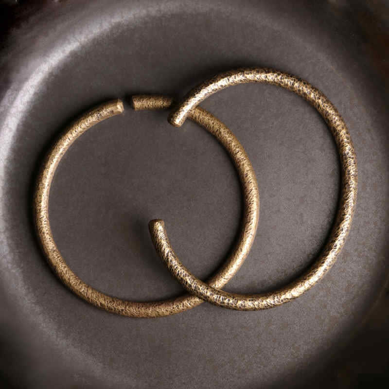 Buddha Stonesの素朴なデザイン銅製バランス調節可能なカフブレスレット