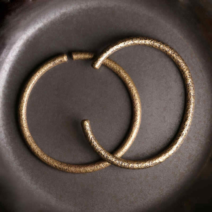 Buddha Stonesの素朴なデザイン銅製バランス調節可能なカフブレスレット