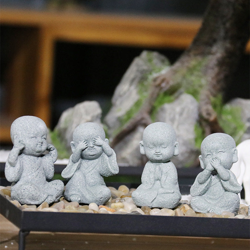 Buddha Stones瞑想 祈り 僧侶 仏像 静寂 室内装飾 - image 1