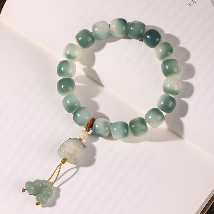 Buddha Stonesグラデーション菩提樹九尾狐猫の爪松ぼっくり平和ブレスレット - image 6