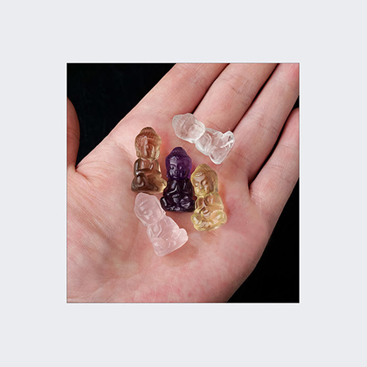 Buddha Stones各種クリスタルアメジストピンククリスタルホワイトクリスタルシトリン仏像彫刻スピリチュアルヒーリングネックレスペンダント装飾 - image 19