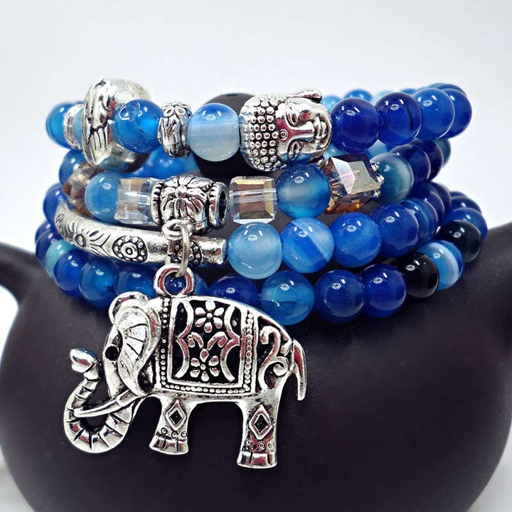 Buddha Stones 天然瑪瑙象仏希望ブレスレット - image 1