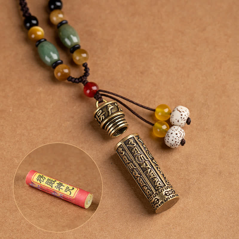 Buddhastoneshop チベットオーム・マニ・パドメ・フムメノウ シュランガマ スートラ保護ネックレス ペンダント - image 16