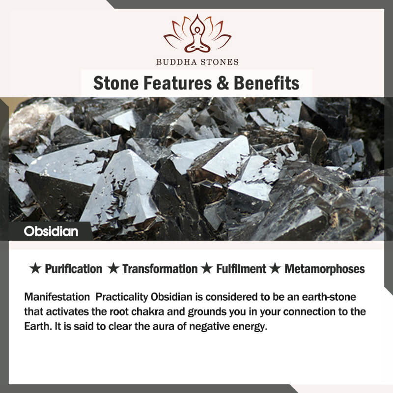Buddha Stones風水ラッキーPiXiu黒曜石開運財運ブレスレット - image 6