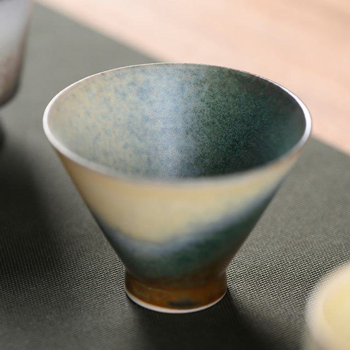 Buddha Stonesヴィンテージ炉変成窯磁器ティーカップカンフーティーカップ
