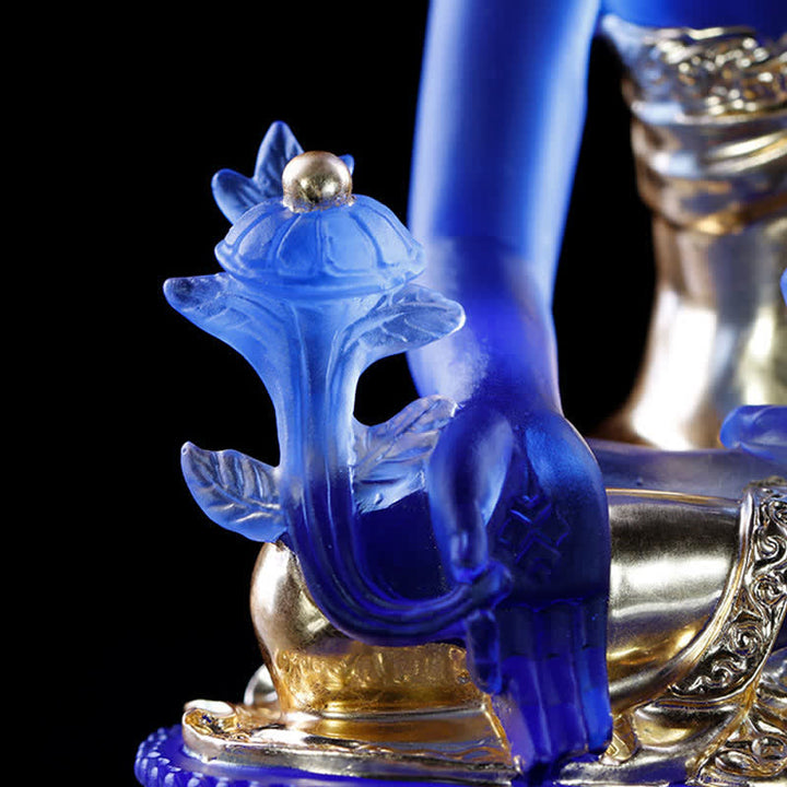 Buddha Stones薬師如来 手作り 瑠璃水晶 芸術作品 慈悲の像 自宅 オフィス 供物 装飾 - image 17