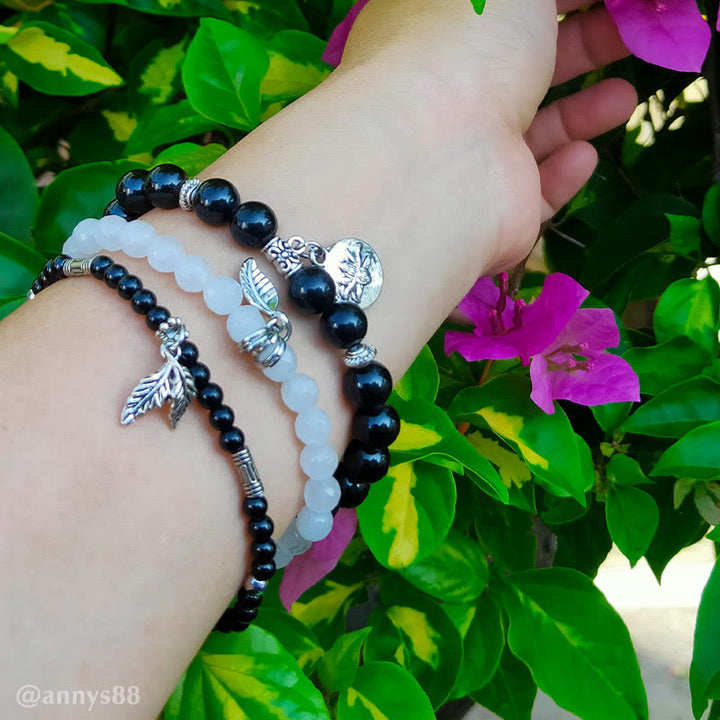 Buddha Stones3個入り 天然水晶ビーズ ヒーリングエネルギー ロータスブレスレット - image 12