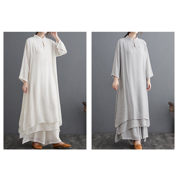Buddha Stonesシンプルな模様 瞑想 祈り スピリチュアル 禅 ヨガウェア レディースセット - image 26