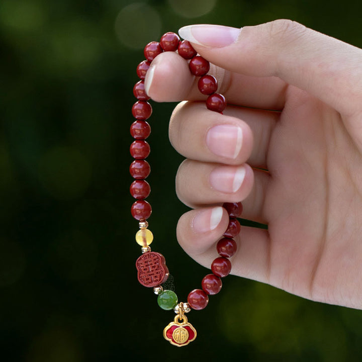 Buddha Stones辰砂 幸福の平穏ブレスレット