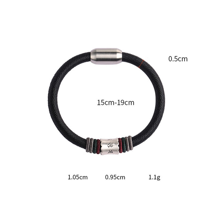 Buddha Stones999スターリングシルバーオーム・マニ・パドメ・フムピース マグネットバックルブレスレット - image 12