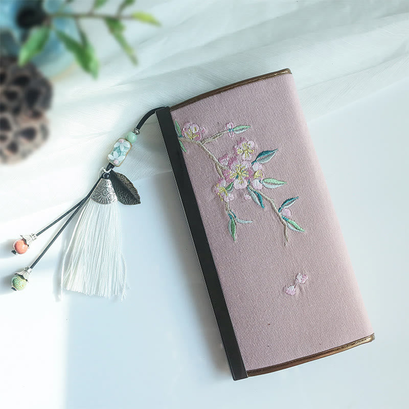 Buddha Stonesの花、梅、桃の花、竹の両面刺繍、大容量のキャッシュホルダーウォレット、ショッピングバッグ - image 19