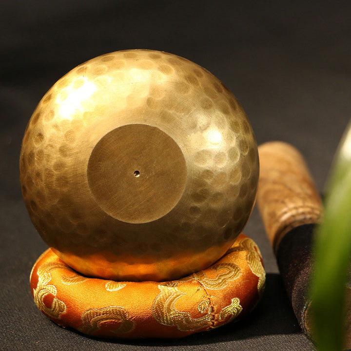 Buddha Stones リラクゼーションとマインドフルネス瞑想のための手作りチベットサウンドボウルシンギングボウルセット - image 5