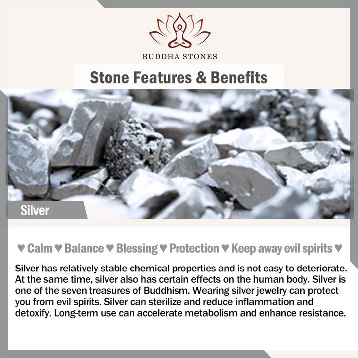 Buddha Stones925スターリングシルバー 六つの真実の言葉 穏やかな知恵の指輪 - image 8