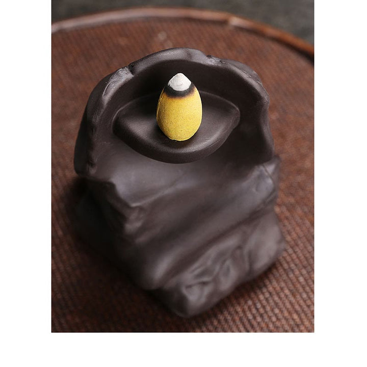 ハロウィン スカルヘッド 紫粘土 ヒーリング香炉 デコレーションBuddha Stones
