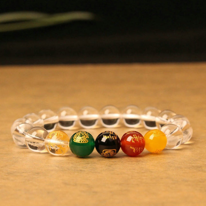 Buddha Stones 水晶 瑪瑙 開運 金運 財運 パワーストーン ブレスレット