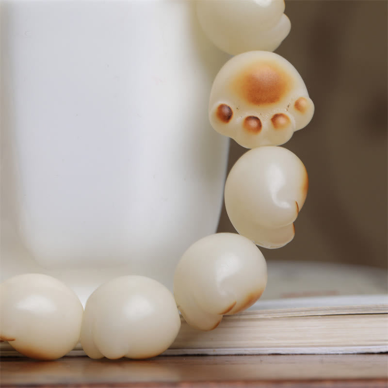 Buddha Stonesかわいい猫の足爪 菩提樹 平和ブレスレット - image 4